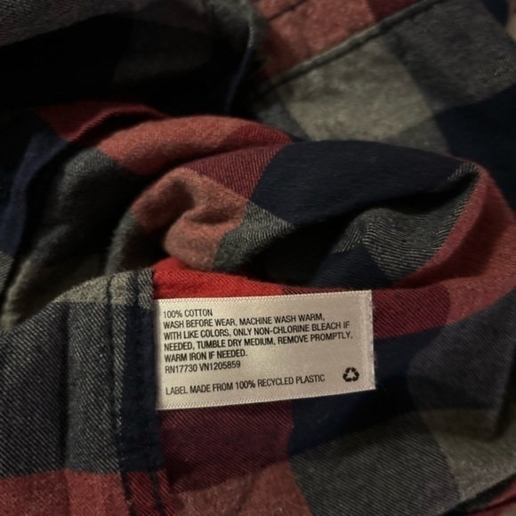 Goodfellow & Co men’s button down plaid flannel, size M - Picture 4 of 4